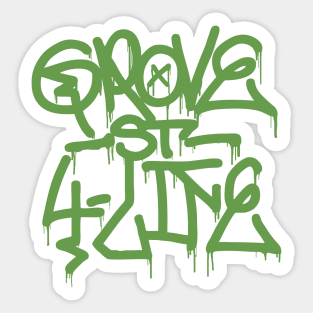 Grove Street Graffiti Drip Sticker